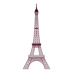 Eiffel Tower isolated on transparent background. Vector illustration