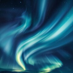 Blue Northern Lights Aurora