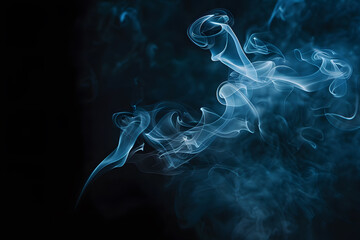 Fototapeta premium Abstract smoke moves on a black background, Abstract texture, Cloud of smoke, White smoke on a black background