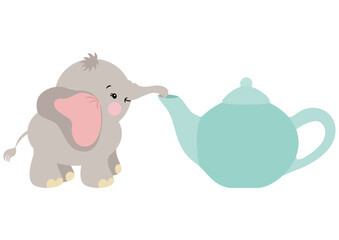Little elephant in a teapot