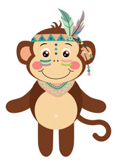 Funny and cute indian monkey - 782878203