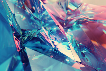 Glass shards colored crystals background