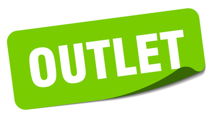 outlet sticker. outlet label