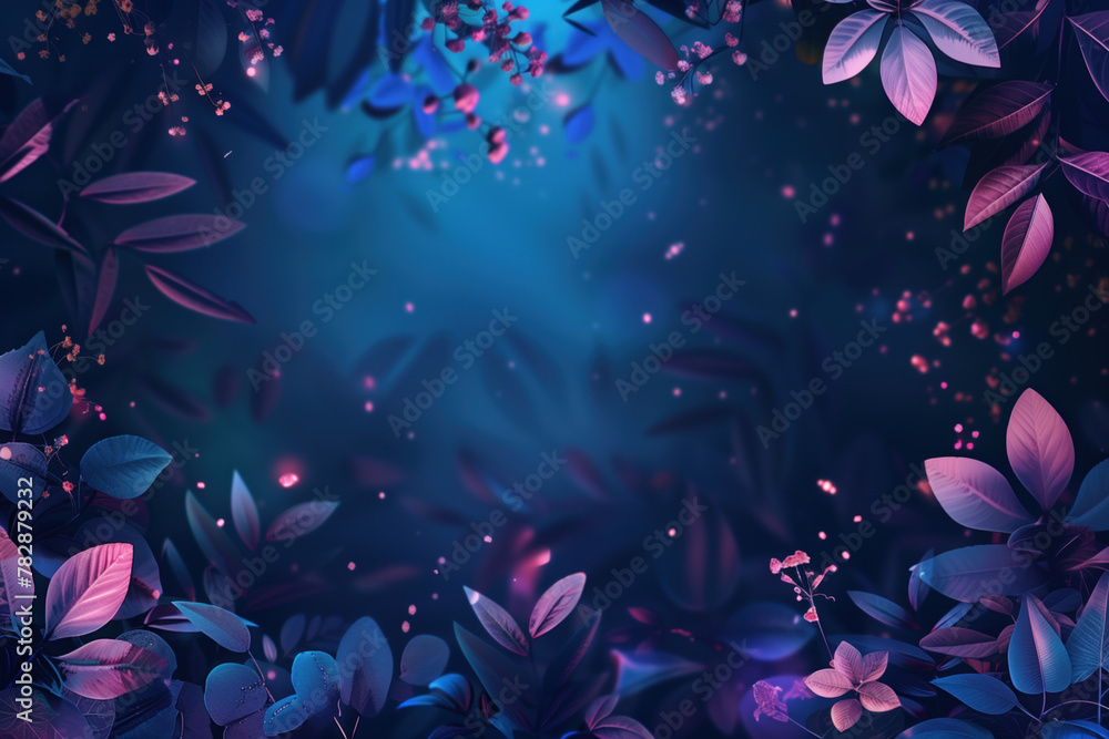 Poster abstract background with flowers. floral background. created with generative ai technology.