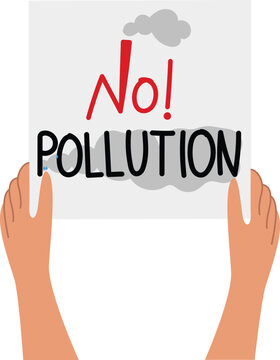 No Pollution Protest Board Sign