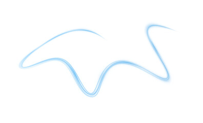 Luminous blue lines png of speed. Format PNG. Light glowing effect png. Abstract motion lines. Light trail wave, fire path trace line, car lights, optic fiber and incandescence curve twirl	
