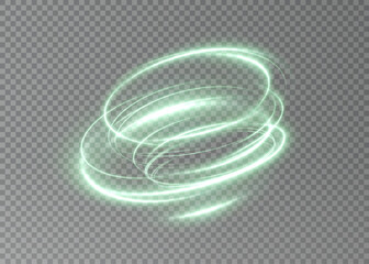 Luminous green podium lines png of speed. Light glowing effect png. Abstract motion lines. Light trail wave, fire path trace line, car lights, optic fiber and incandescence curve twirl	
