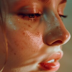 Close-up view capturing the essence of skincare and self-care routines