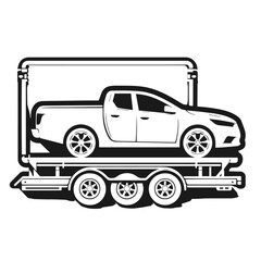 Cargo Truck 🚚 transportation, delivery, boxes. Fast delivery or logistic transport. Easy colour change. City commercial delivery truck template. Vector isolated on white background 