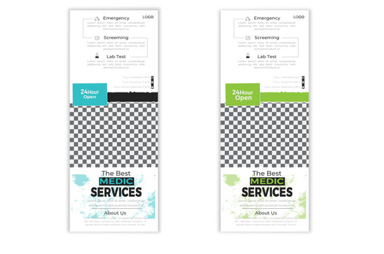 roll up banner design, creative modern medical pull up banner design template. 