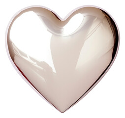PNG Heart Glued gloss paper Sticker jewelry locket white background