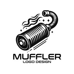 Muffler Vector Logo Design