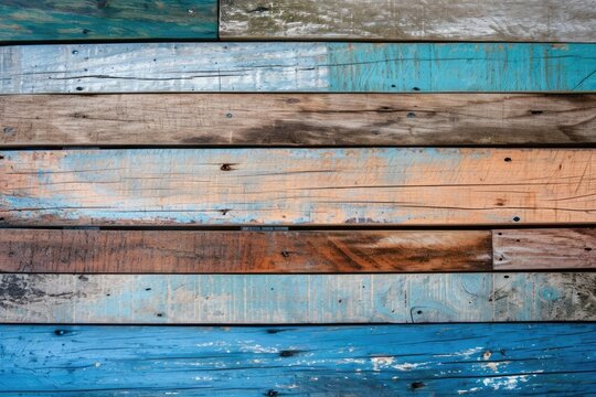 Old Blue rustic wooden background