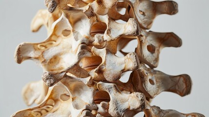 anatomy of cortical bone as medical education reference. Plain background 