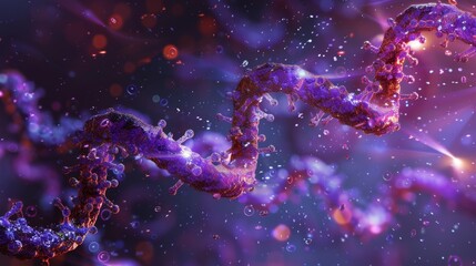 Close Up of Purple Substance Suspended in Air