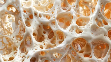 microscopic anatomy of cortical bone as medical education reference. Plain background