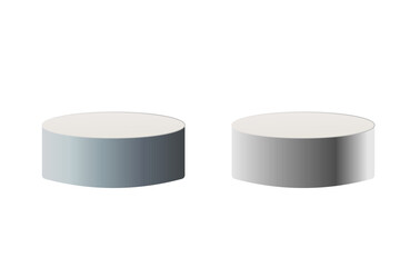 Vector podium, pedestal for product presentation, isolated on white background