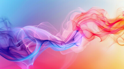 Abstract smoke trails, color gradient backdrop, smooth motion effect , no grunge, splash, dust - obrazy, fototapety, plakaty