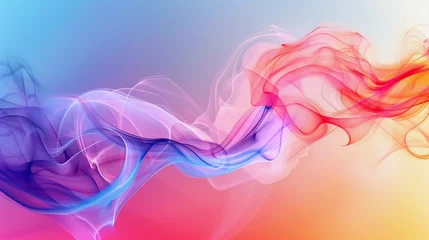 Foto op Plexiglas Abstract smoke trails, color gradient backdrop, smooth motion effect , no grunge, splash, dust © ontsunan