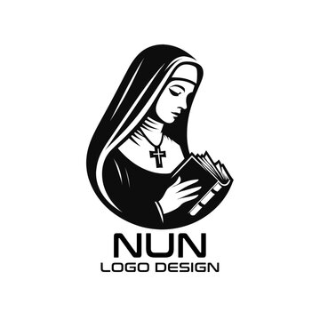 Nun Vector Logo Design