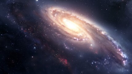 Fototapeta premium Universe filled with stars, nebula and galaxy. Colorful space background with stars. Beauty of deep space. A view from space to a spiral galaxy and stars