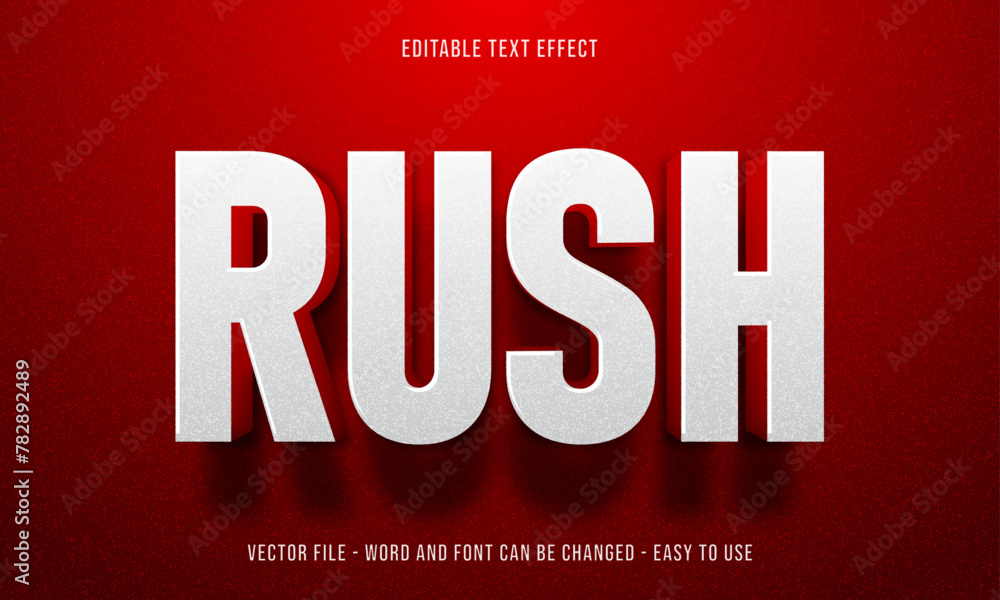 Poster red editable text effect, bold text style
