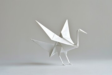 White origami art precision and simplicity
