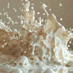 A 3D visualization of milk being transformed into cheese