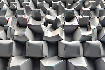 White moving cubic surface. Changing tiles. Motion design pattern. 3d loop animation with dynamic boxes. 4K seamless technology composition. Abstract Generative AI