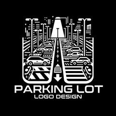 Parking Lot Vector Logo Design