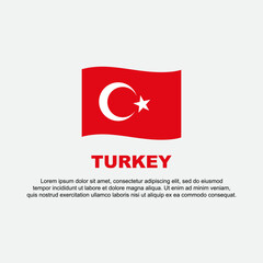 Turkey Flag Background Design Template. Turkey Independence Day Banner Social Media Post. Turkey Background