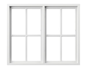 PNG A Isolated square white window transparent shape white background. 