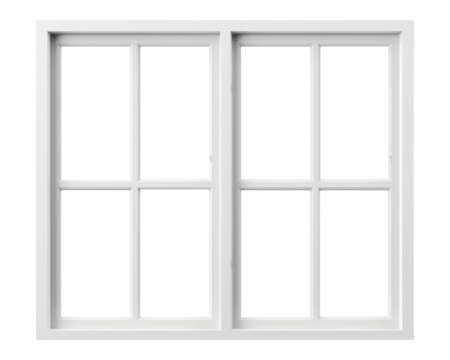 PNG A Isolated square white window transparent shape white background. 
