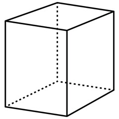 Square shape icon, geometric shape in the studying of science and mathematics