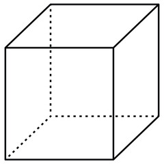Square shape icon, geometric shape in the studying of science and mathematics