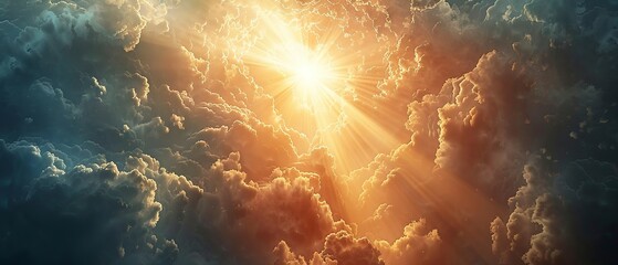 Sunbeam through storm cloud, close up, dramatic lighting, detailed contrast