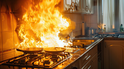 Fire in the kitchen residential fire
