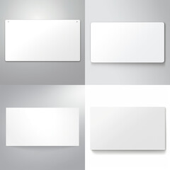 Obraz premium Modern Blank White Signage Mockup Collection