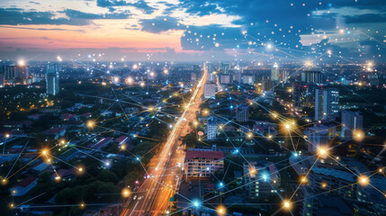Futuristic City Network Connectivity - 782898686
