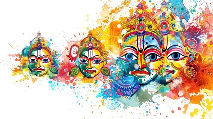 Rath Yatra festival (locally called Ratha Yatra) is based around the worship of Lord Jagannath, Balabhadra and Subhadra on Chariot - obrazy, fototapety, plakaty