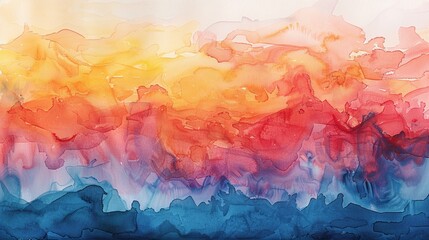 A watercolor painting that experiments with unconventional color combinations and abstract forms, - obrazy, fototapety, plakaty