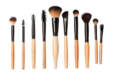 PNG Makeup brushes cosmetics tool white background. - obrazy, fototapety, plakaty