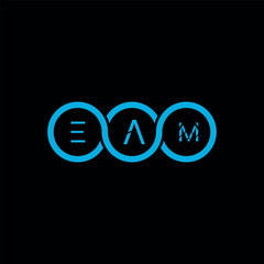 EAM Letter Initial Logo Design Template Vector Illustration