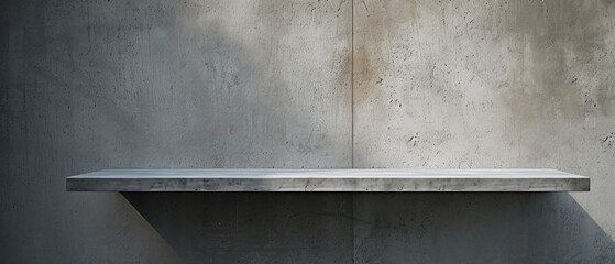 Modern Minimalistic Wall-Mounted Concrete Shelf