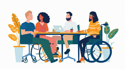 Inclusive Team Meeting Illustration - 782902853