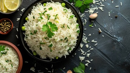 Rice Dish with Pine Nuts and Cilantro