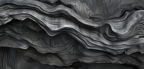 Obraz premium Abstract Grey Rock Waves Textured Background