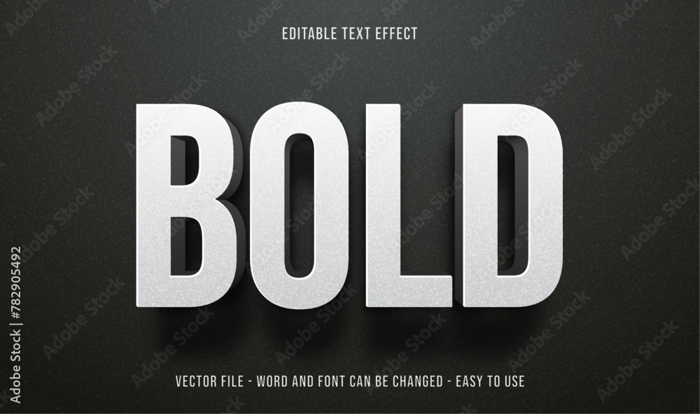 Poster bold editable text effect, simple text style