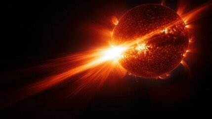  global warming concept,a big sun surface with solar flares 