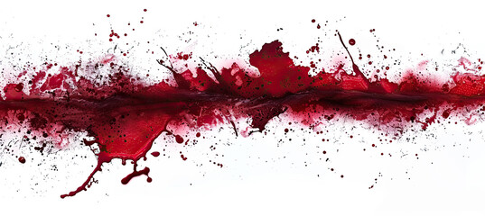 Dark Drops of blood, blood splash, blood spot. Isolated on white background.	